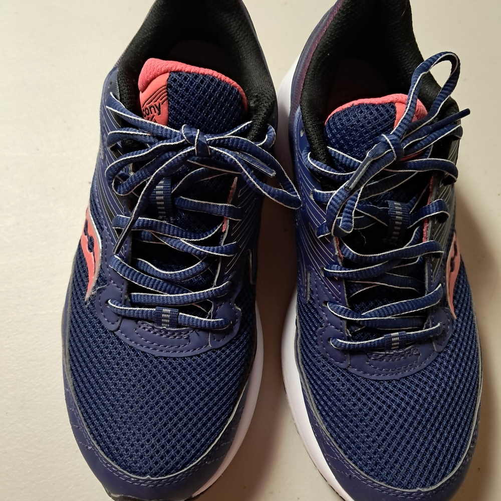 Saucony Blue and Pink Athletic Sneakers
